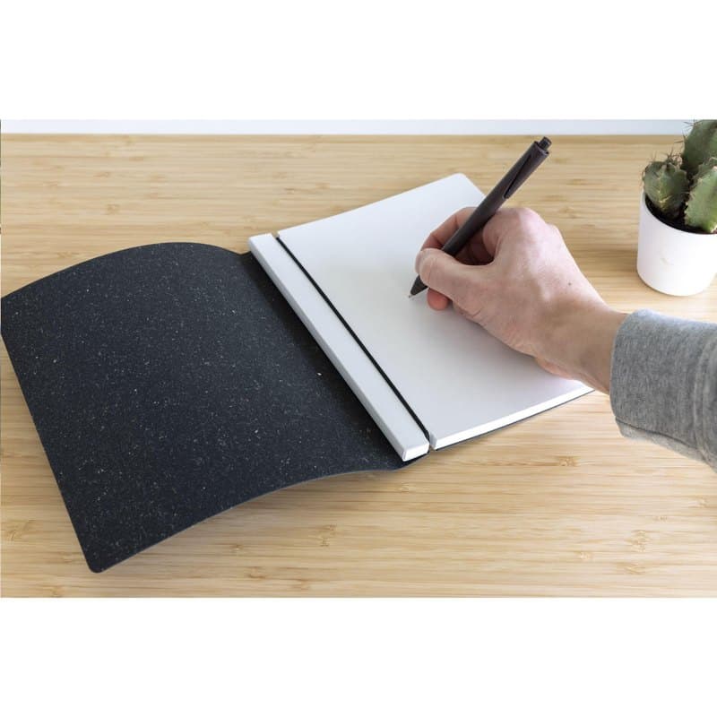 Carnet A5 cuir recyclé personnalisé, coloris Brun