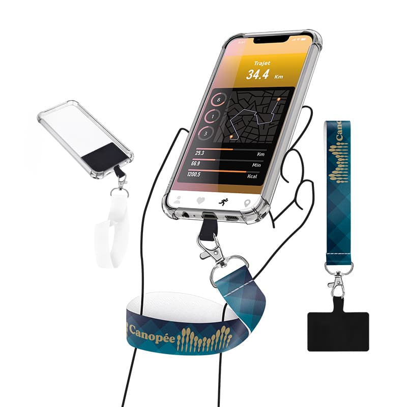 Bracelet anti-chute téléphone personnalisé : Echantillon