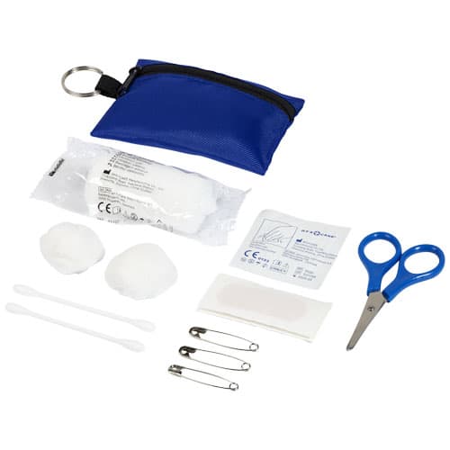 Pochette premiers secours porte-clés personnalisée, coloris Bleu royal