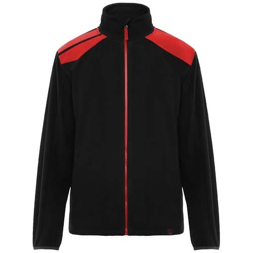 Veste unisexe en micropolaire Terrano : Noir / Rouge