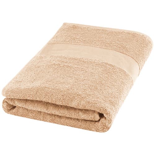 Serviette Amelia de 70 x 140 cm en coton de 450 g/m² : Beige