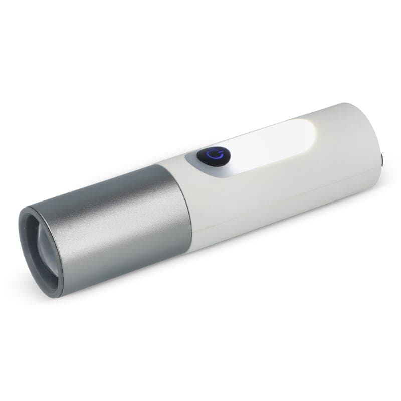 Lampe de poche LED rechargeable 300 lm personnalisée : Blanc