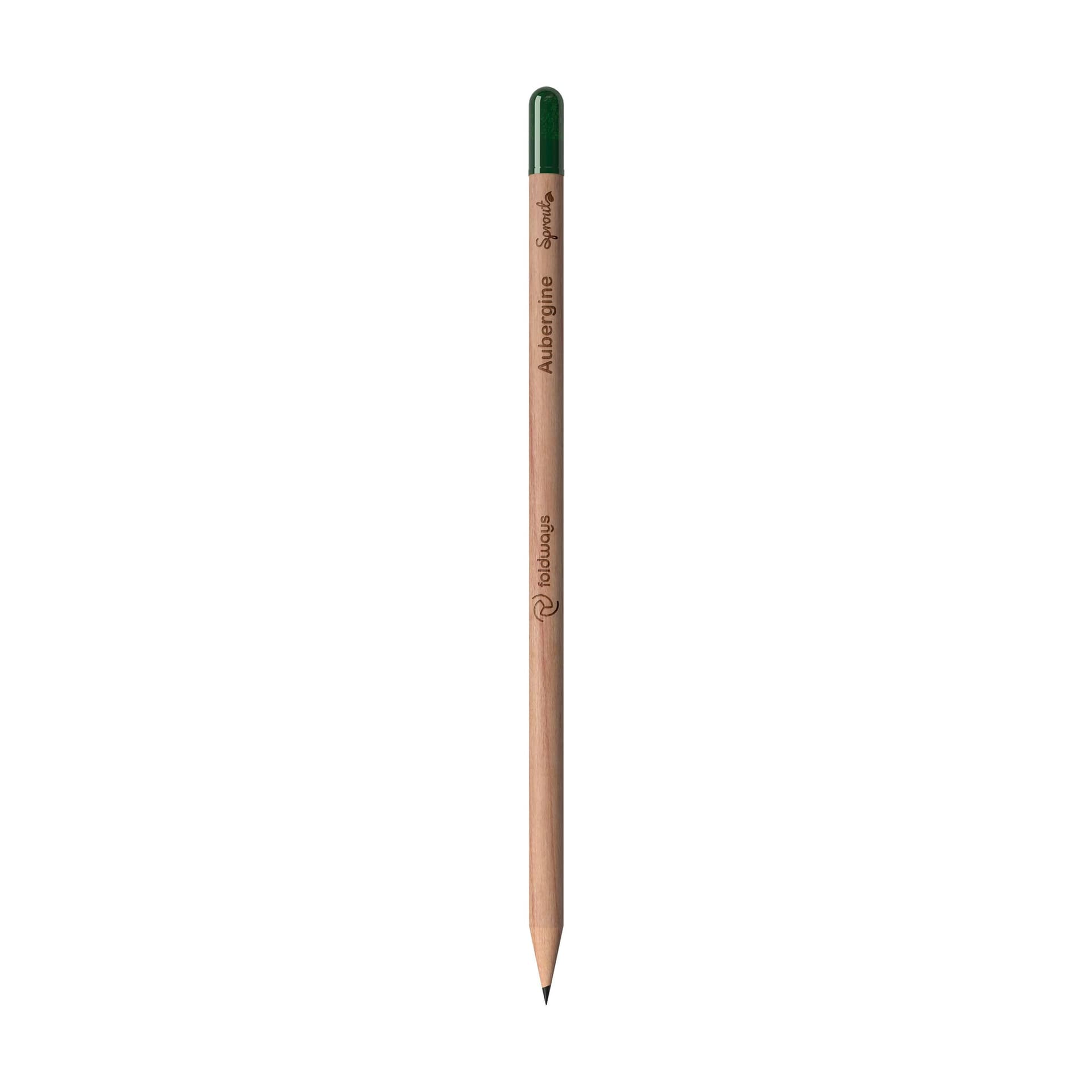 Crayon à graines à planter 18,5 cm personnalisé, coloris Brun bois / Aubergine