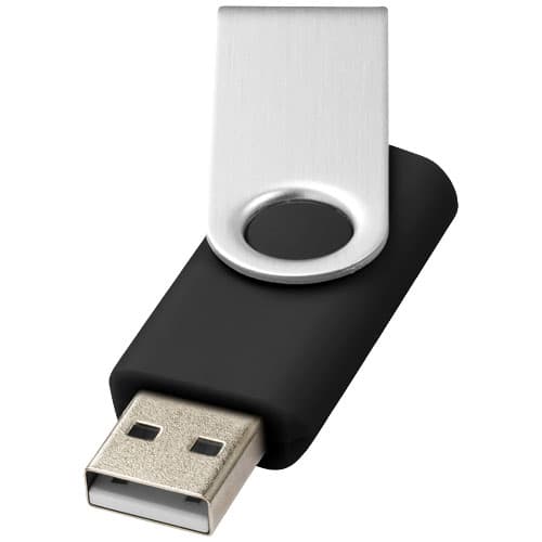 Clé USB rotative basique : Noir
