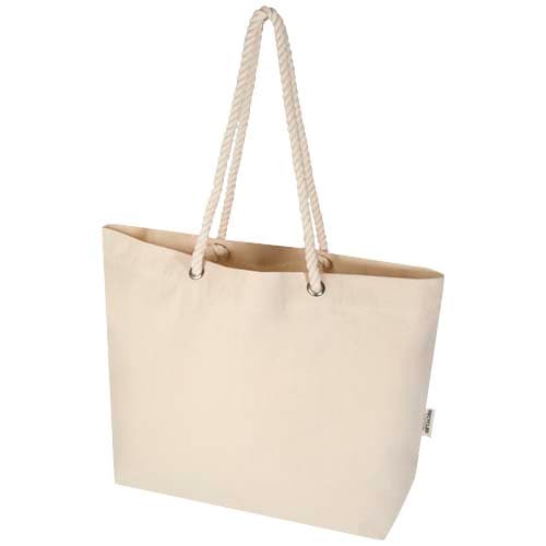 Tote bag de plage Florida recyclé GRS 270 g/m² : Naturel