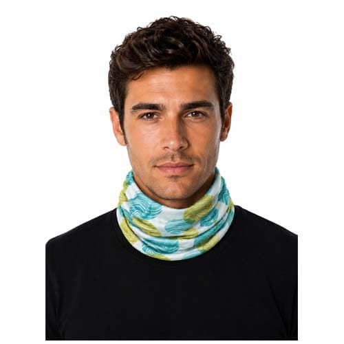 Écharpe multi-usages Davi avec impression par sublimation et technologie Coolmax®, coloris Blanc