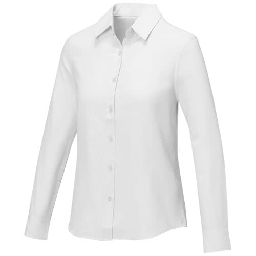 Chemise à manches longues de 130 g/m² Pollux pour femme : Blanc