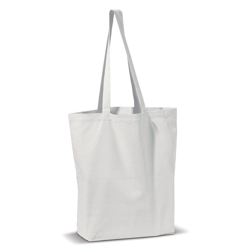 Sac à bandoulière toile 250g/m² 41x12x43cm, coloris Blanc