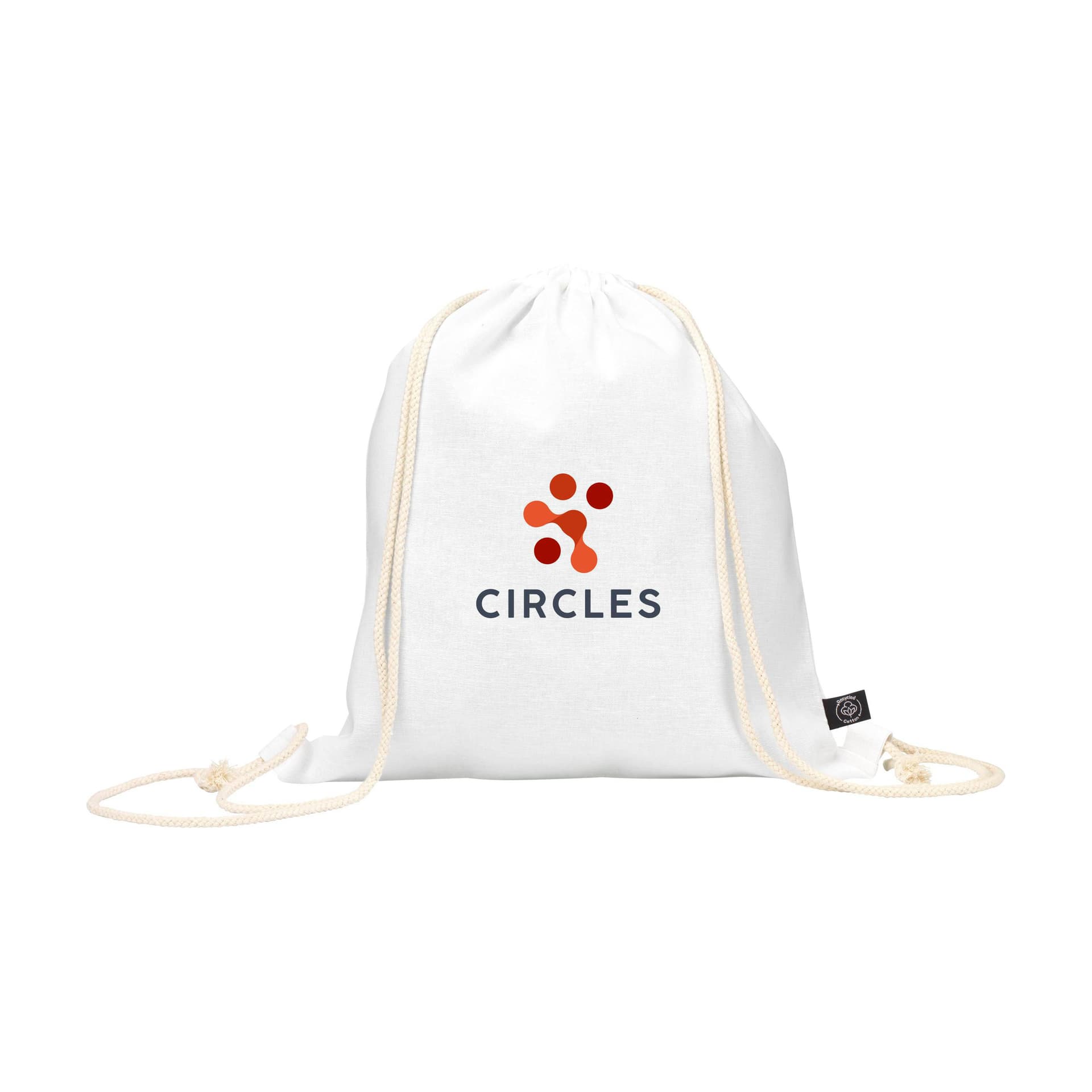 PromoColour GRS Recycled Cotton Backpack (150 g/m²) : Blanc