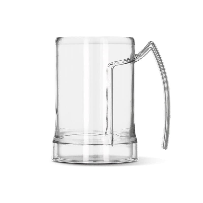 Mug chope de biere plastique (tritan) 50 cl ras bord : Transparent