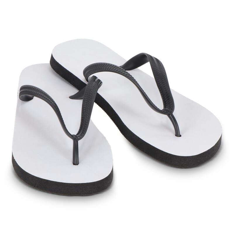 Tongs taille L 39/42 sublimation : Blanc