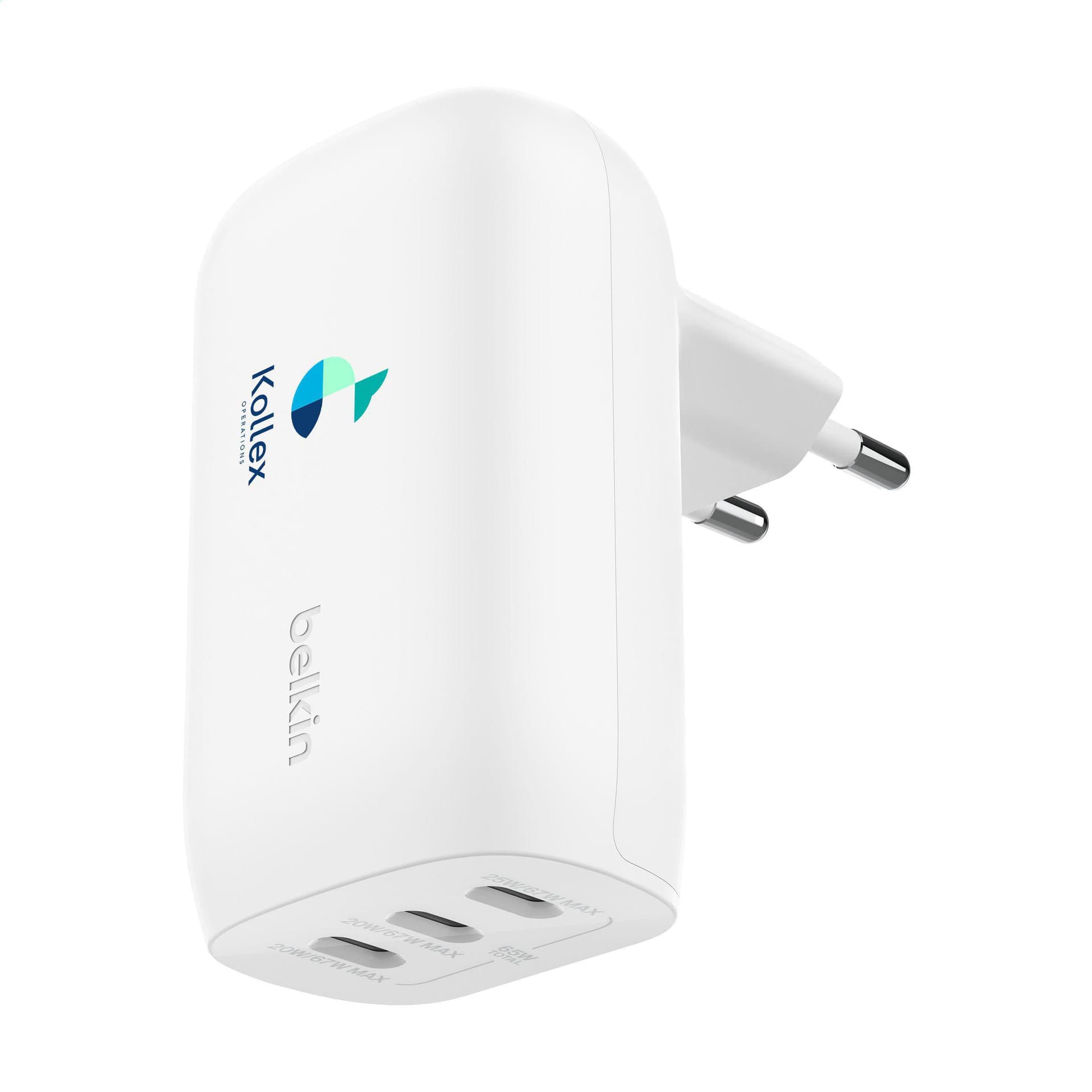 Belkin BoostCharge 3-Port Wall Charger EU, coloris Blanc