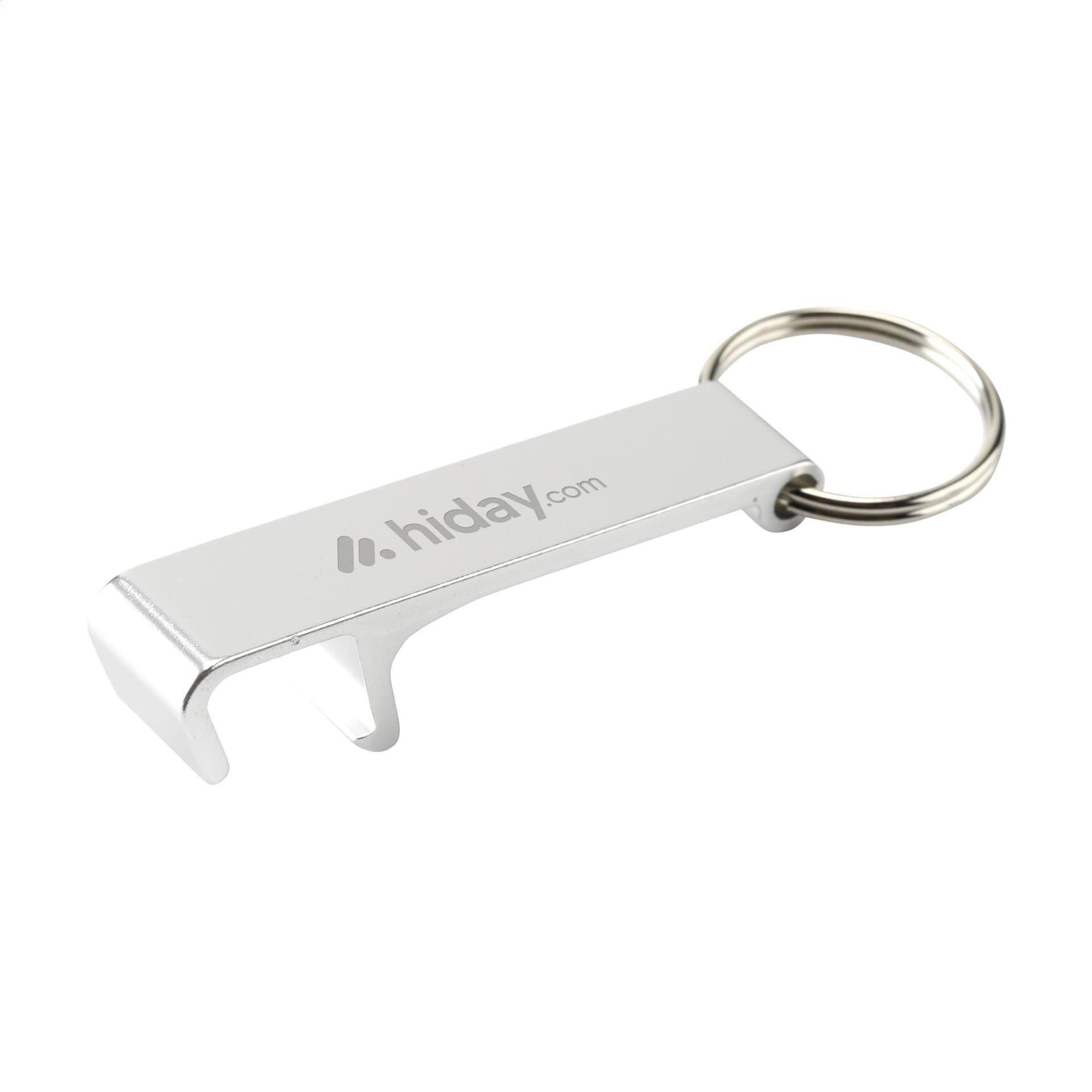 Alu Opener Phone Stand GRS Recycled porte-clés : Argenté