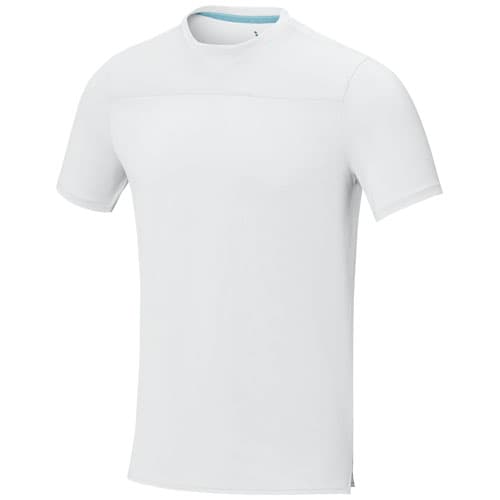 T-shirt Borax à manches courtes et en cool fit recyclé GRS de 160 g/m² pour homme : Blanc