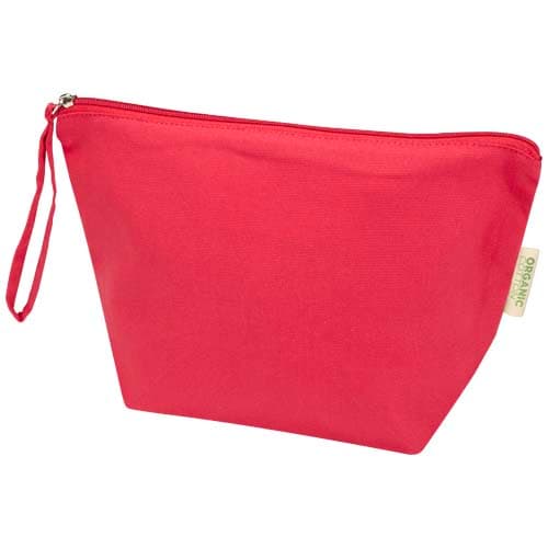 Grande pochette à accessoires Odisha de 3 L bio certifiée OCS 180 g/m², coloris Rouge