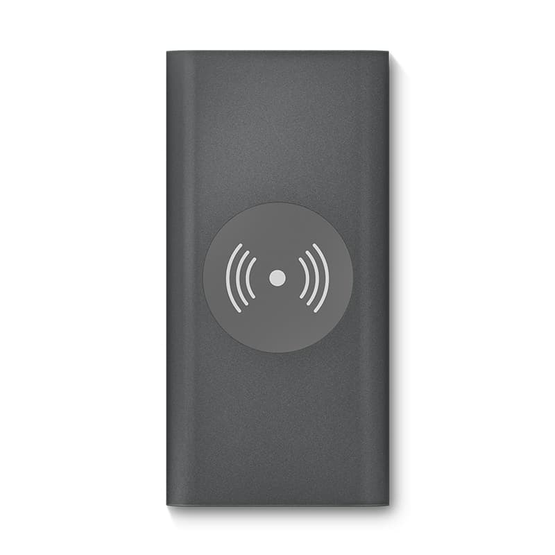 Batterie externe li-po 8000 MAH et chargeur par induction 15W : Anthracite