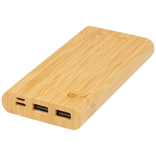 Batterie de secours Tulda de 10,000 mAh en bambou : Naturel