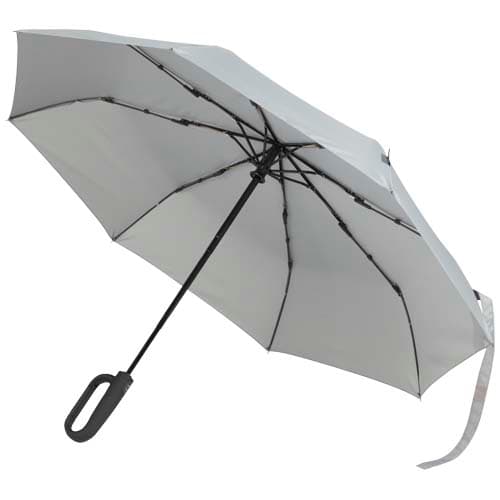 Parapluie pliable SMART 21 pouces en RPET, coloris Gris clair