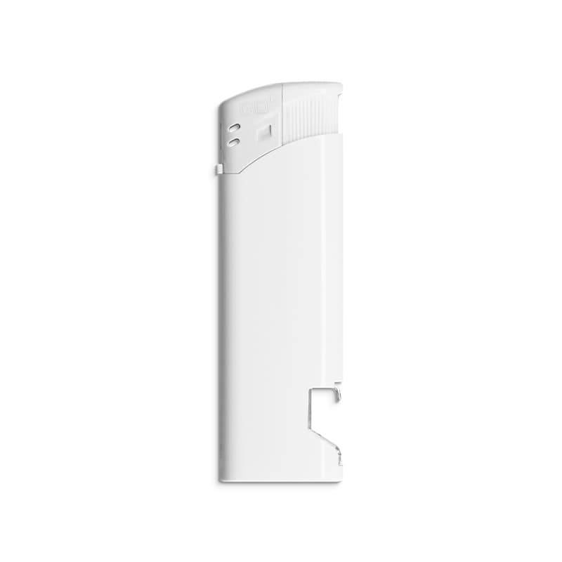 Briquet piezo avec decapsuleur : Blanc