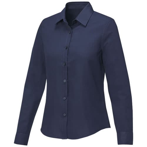 Chemise à manches longues de 130 g/m² Pollux pour femme, coloris Marine