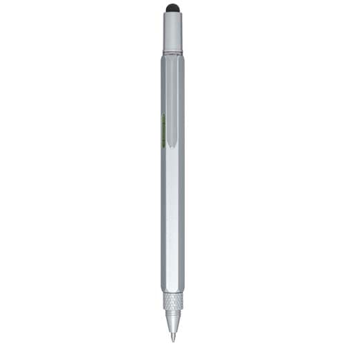 Stylo multifonction Dora en aluminium recyclé (encre noire), coloris Argent