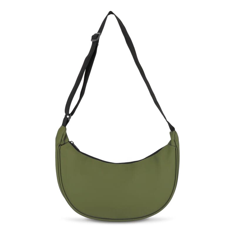 Sac bandoulière demi-lune 20 L personnalisé, coloris Vert olive