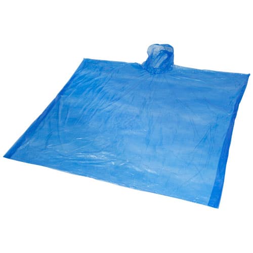 Poncho de pluie recyclé avec pochette 90 x 120 cm, coloris Bleu royal