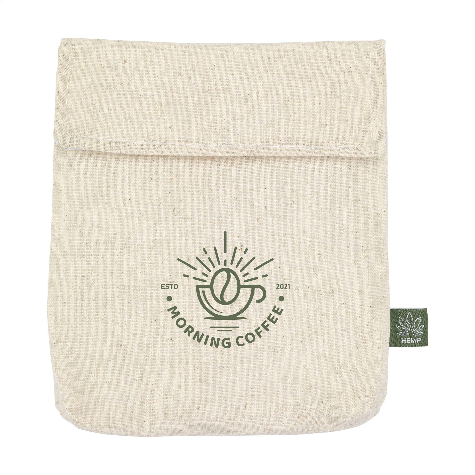 Pochette à sandwich chanvre personnalisée, coloris Naturel