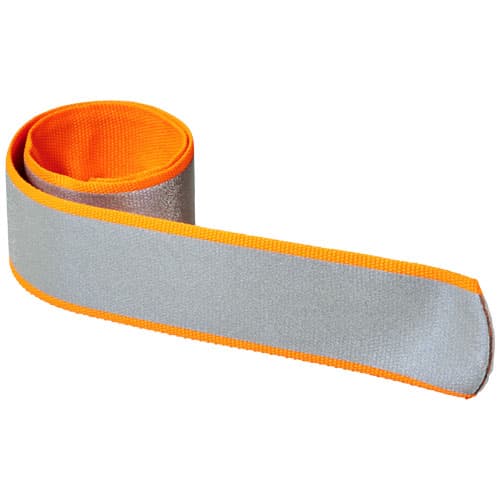 Bracelet réfléchissant à claquer personnalisé, coloris Orange néon