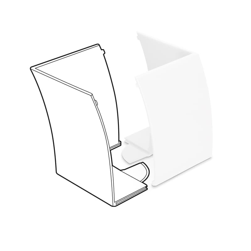 POT A CRAYON (77x80x95mm) : Blanc opaque