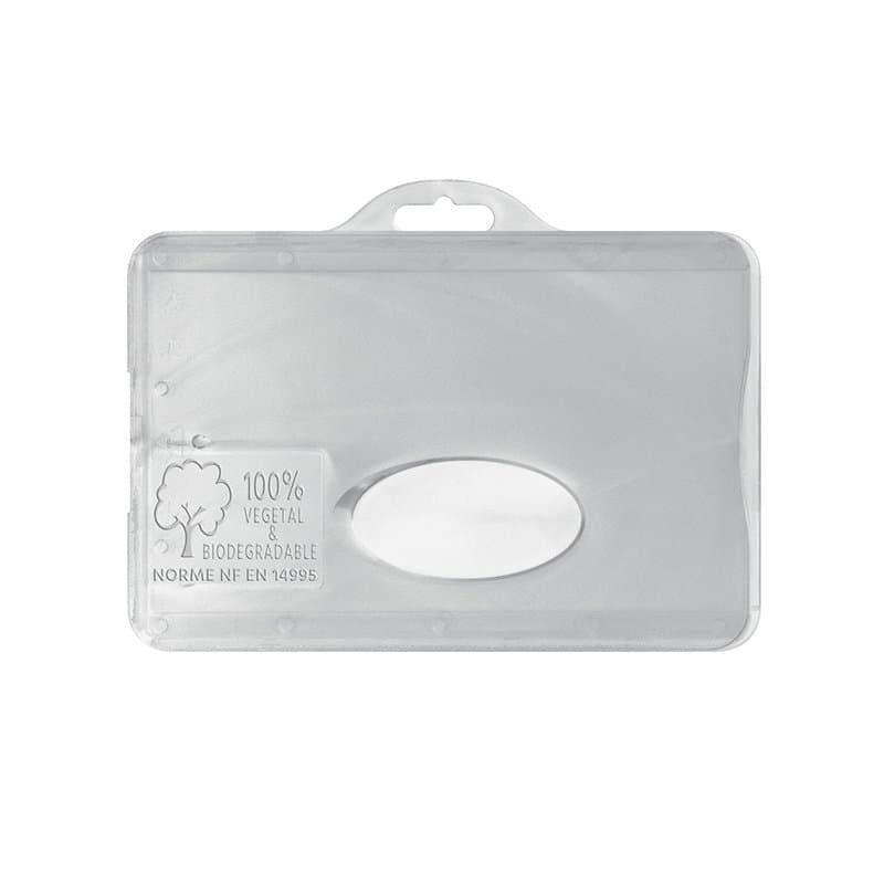 Porte-badge protege badge 100% vegetal, coloris Translucide