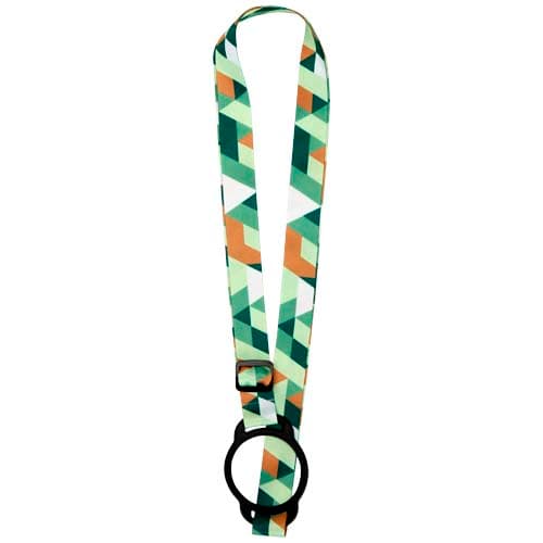 Lanyard Lior en sublimation avec bracelet en silicone, coloris Blanc