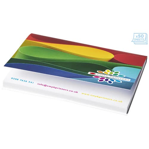 Post-its Sticky-Mate® avec couverture souple A7 100 x 75mm, coloris Blanc