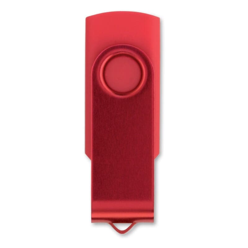 Clé USB 16 GB pivotante personnalisée, coloris Rouge