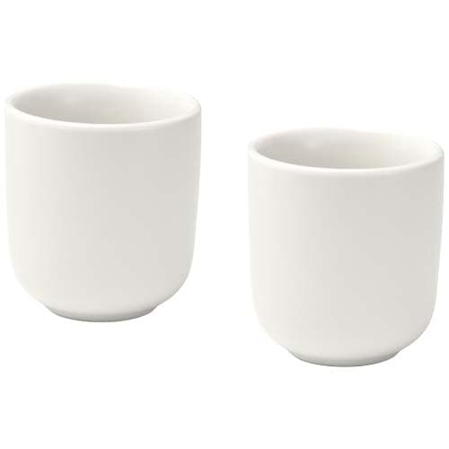 Tasses à expresso Male en céramique de 90 ml - set de 2 en finition mate : Blanc