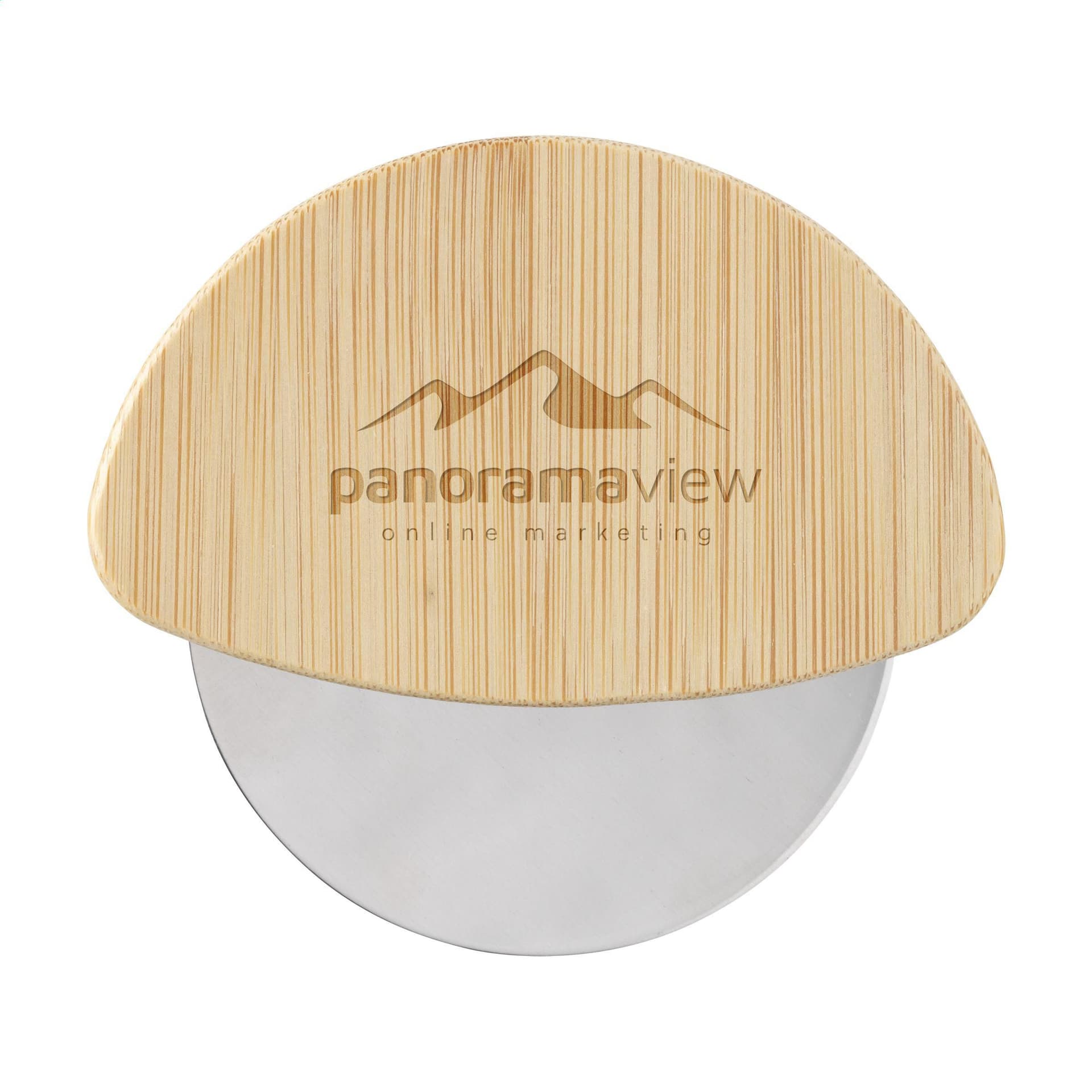 Cortello Bamboo Pizza Cutter couteau à pizza, coloris Brun bois