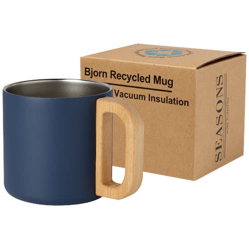 Tasse Bjorn isotherme 360 ml personnalisée, coloris Bleu foncé