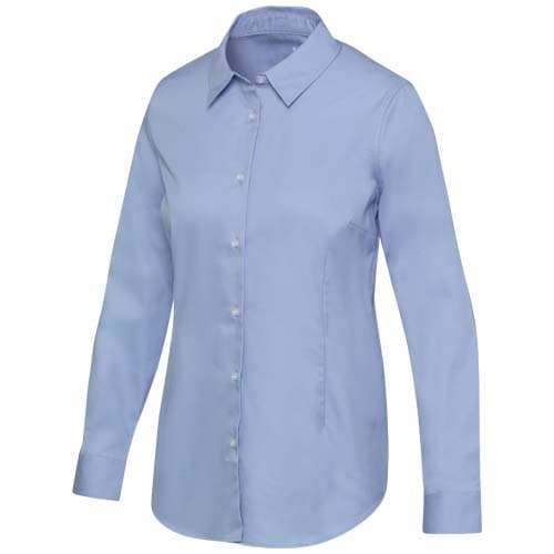 Chemise Citrine femme sergé personnalisée, coloris Bleu clair