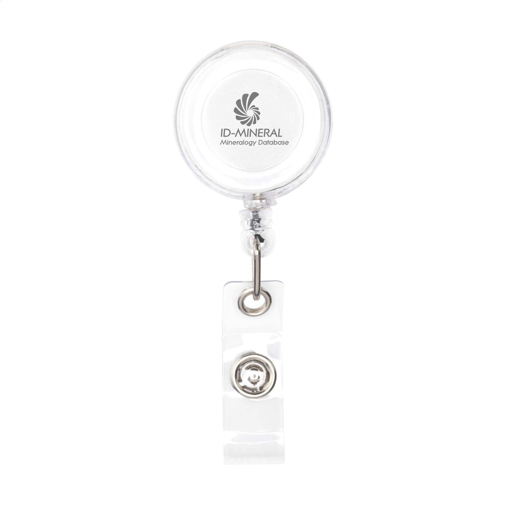 BadgeClip porte-badge : Blanc translucide