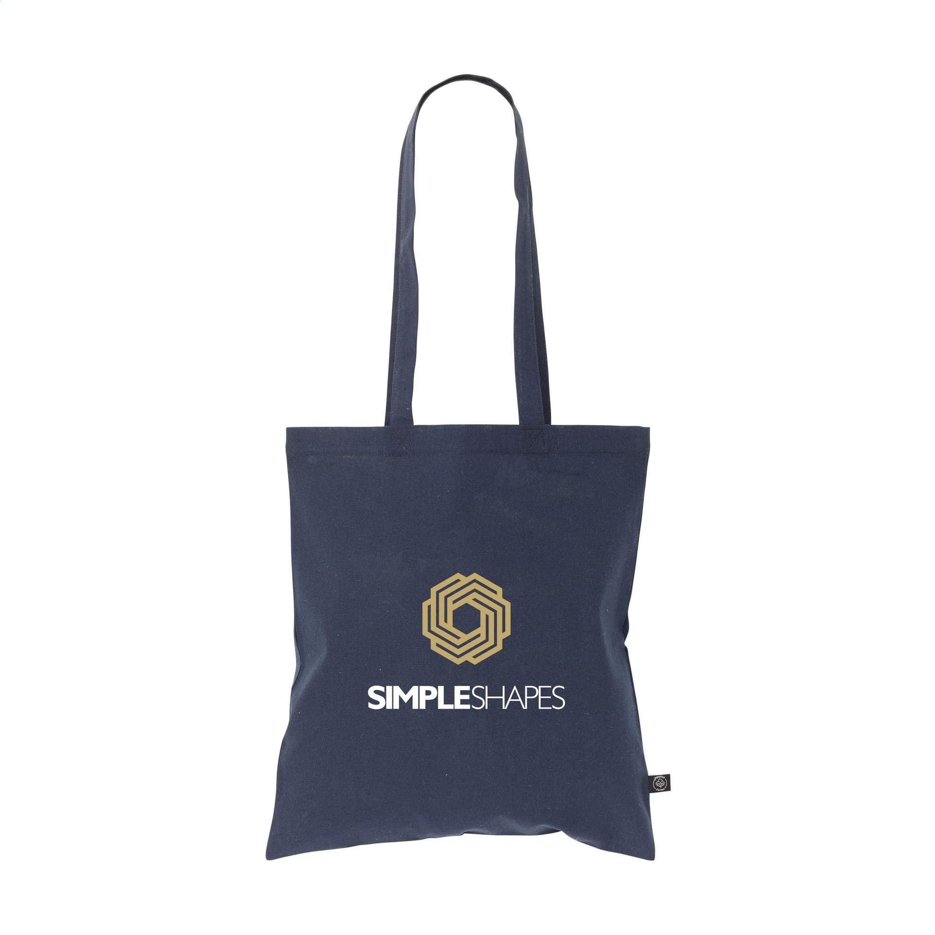 Sac coton recyclé 8 L personnalisé : Bleu marine