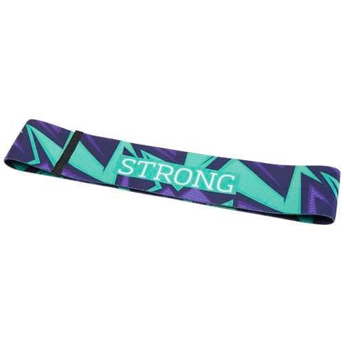 Bande de fitness avec impression par sublimation - résistance élevée, coloris Blanc