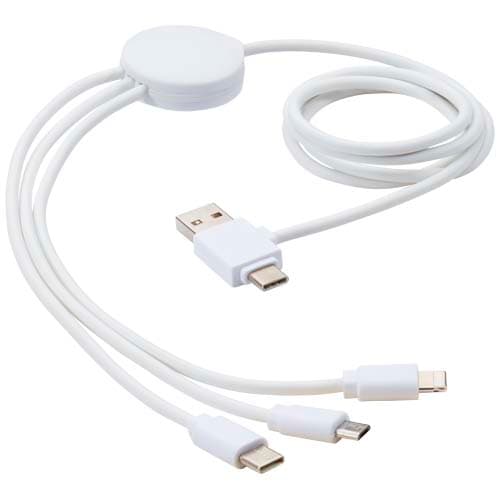 Câble de charge 5-en-1 Pure avec additif antibactérien : Blanc