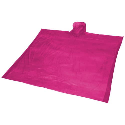 Poncho de pluie jetable personnalisé 90 x 120 cm, coloris Rose