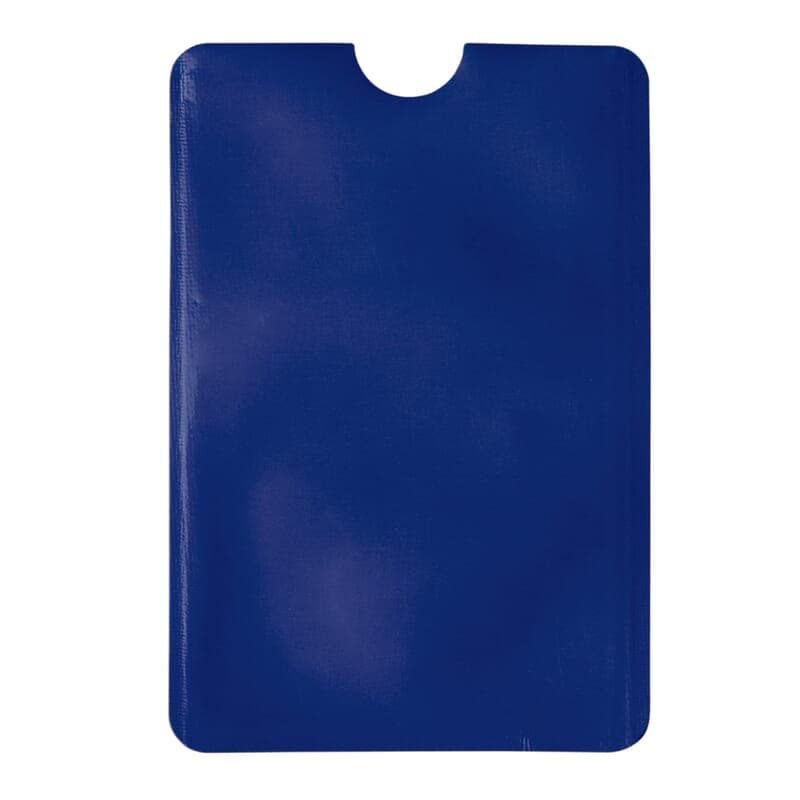 Porte-cartes anti-RFID souple personnalisé, avec un logo posé sur sa zone de marquage