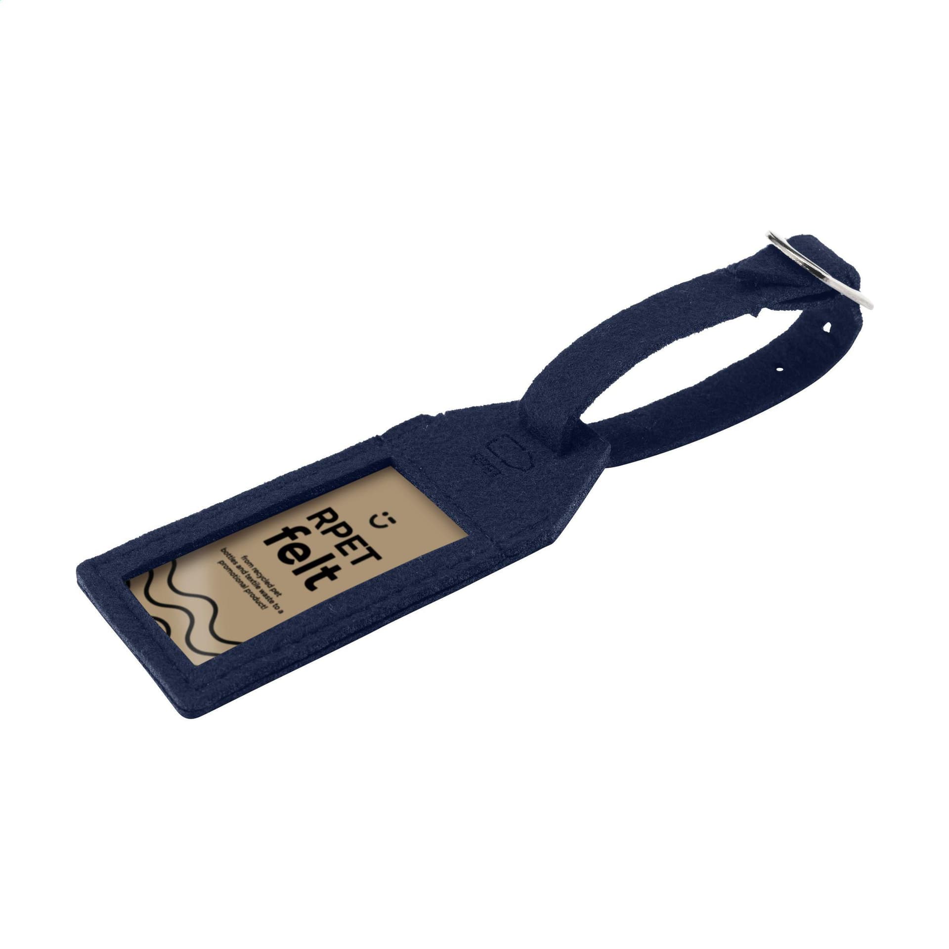 RPET Felt GRS Luggage Tag étiquette de bagage, coloris Bleu foncé