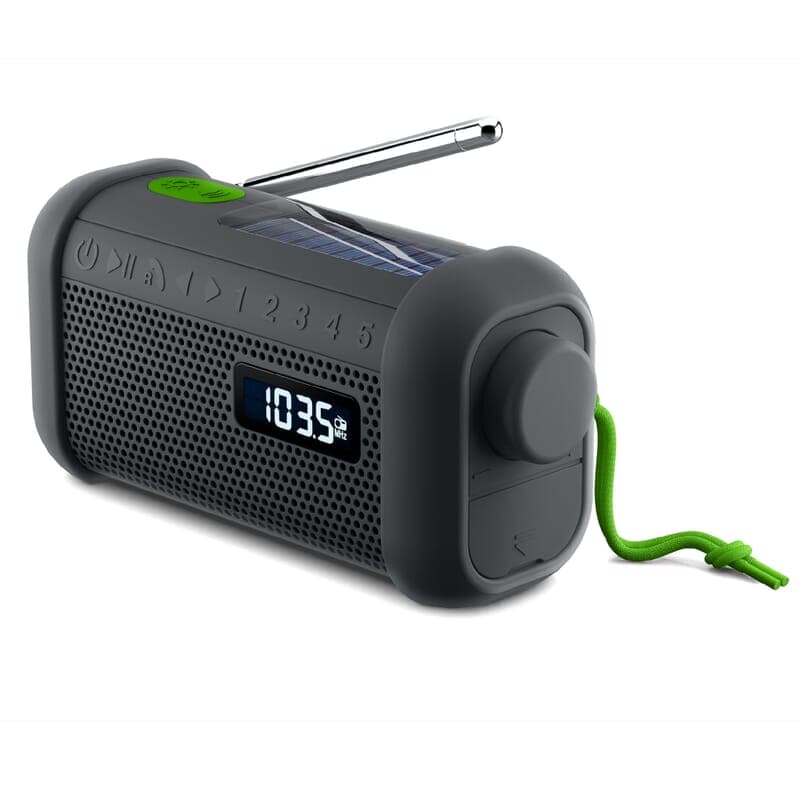 Radio solaire Bluetooth Muse MH-08 personnalisée, coloris Noir