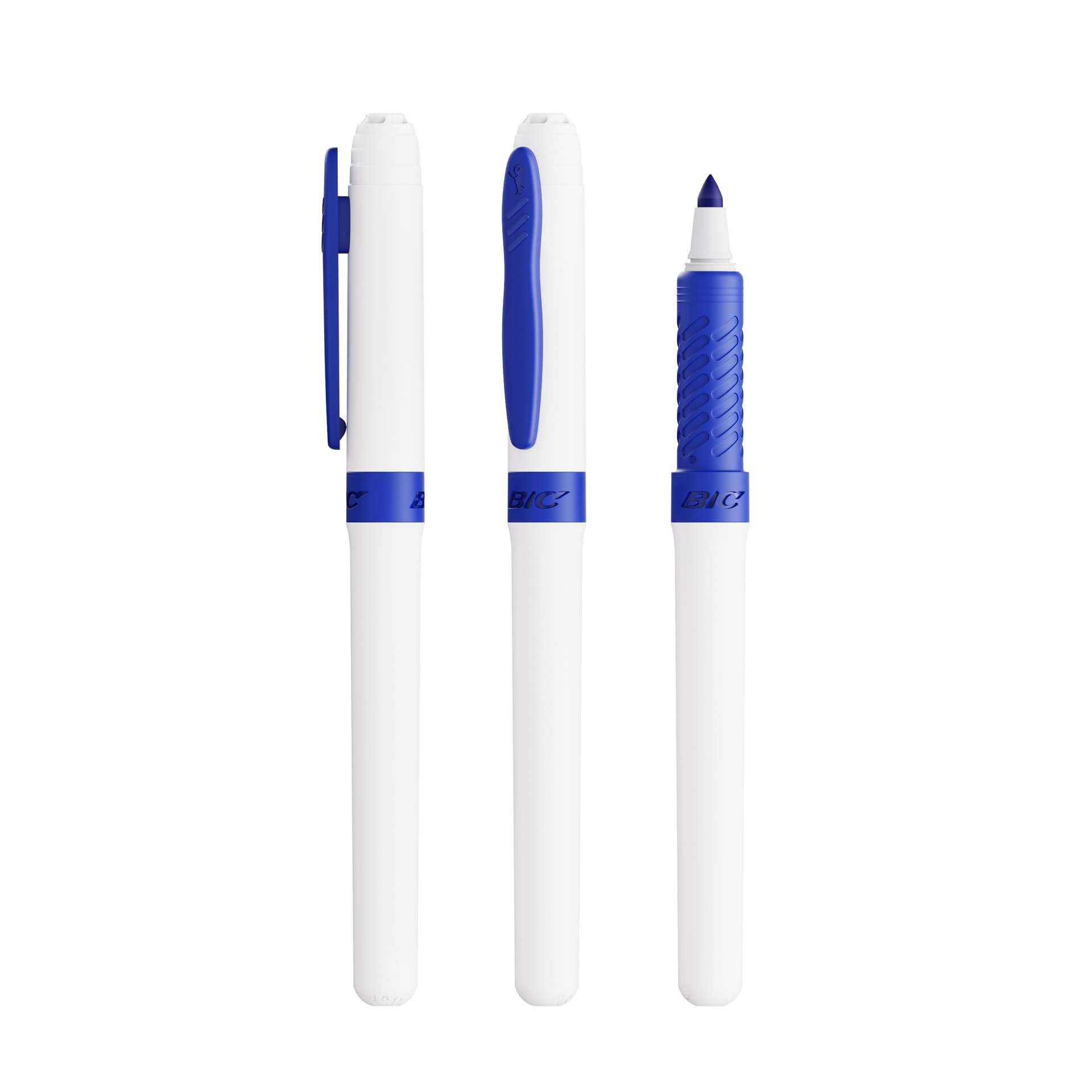 Marqueur BIC à capuchon personnalisé, coloris Blanc/Bleu