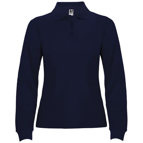 Polo de 220 g/m² Estrella à manches longues pour femme : Bleu marine