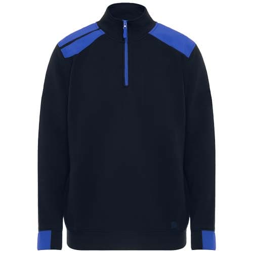 Pull demi-fermé pour homme Maverick de 280 g/m2 : Bleu marine / Bleu royal