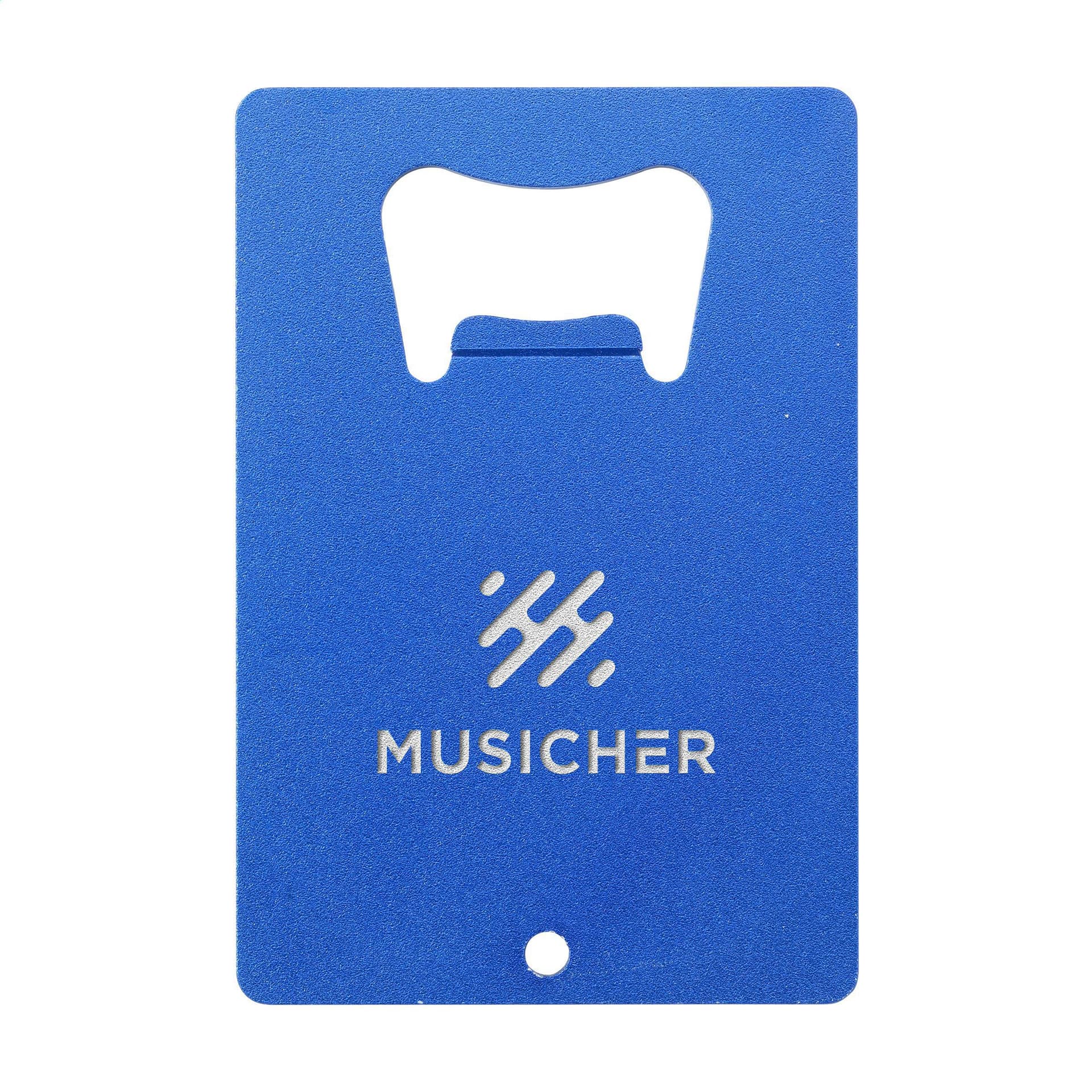 Décapsuleur aluminium recyclé personnalisé, coloris Bleu
